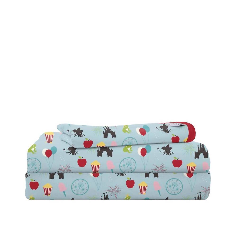 NEW KICKEE twin sheet spring sky theme park set in multi